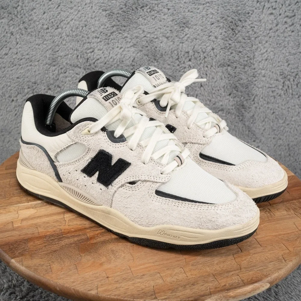 New Balance Sz 9.5 POETS x Tiago Lemos Numeric 1010 White Black Suede Sneaker